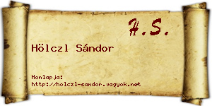 Hölczl Sándor névjegykártya